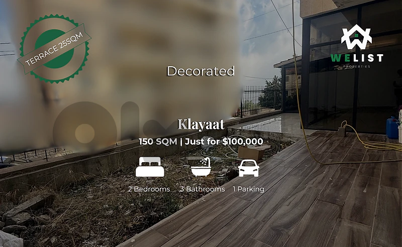 Apartment for sale in Klayaat شقة للبيع في منطقة القليعات