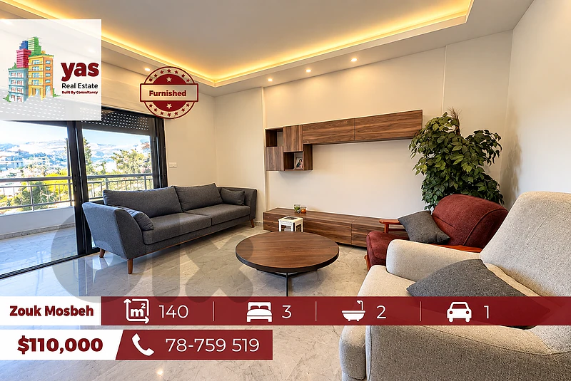 Zouk Mosbeh 140m2 | Fully Furnished | Mint Condition | Catch | EH |