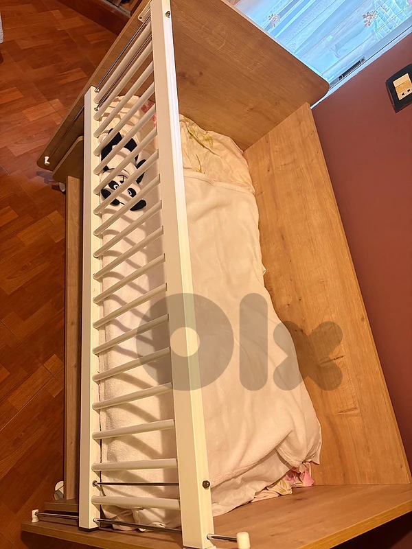 wooden baby crib