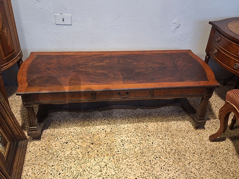 english wallnut wood coffee table
