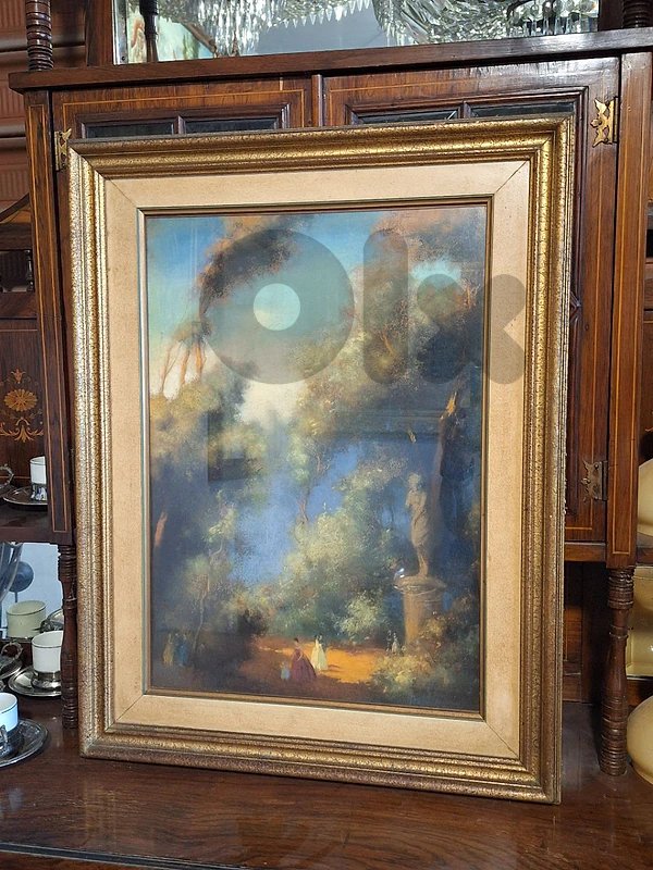 antique european wall painting
