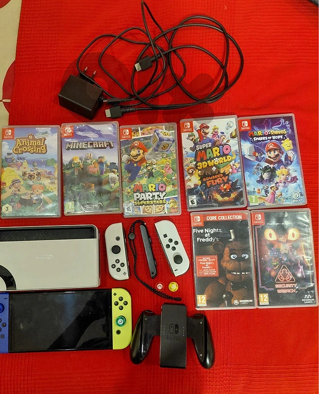 Switch OLED with 7 Games + Extra Accessories