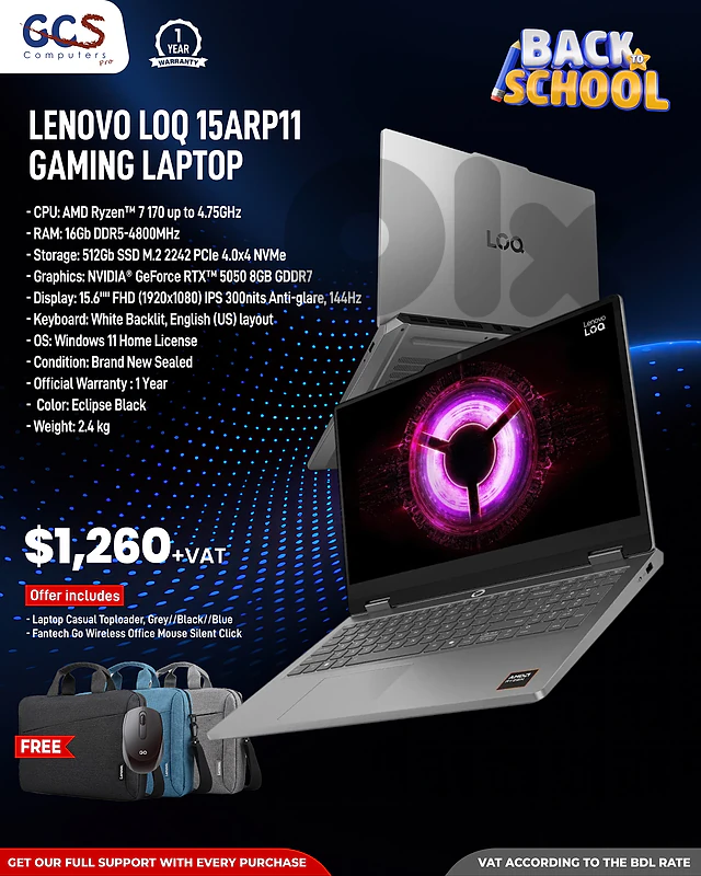 Lenovo LOQ 15ARP11 Gaming Laptop