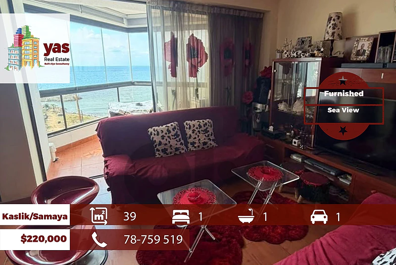 Kaslik/Samaya 39m2 | Furnished Chalet | Sea View | Catch | EH