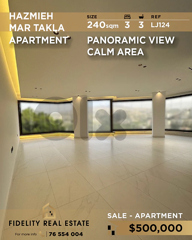 Apartment for sale in Hazmieh LJ124 شقة للبيع في حازمية