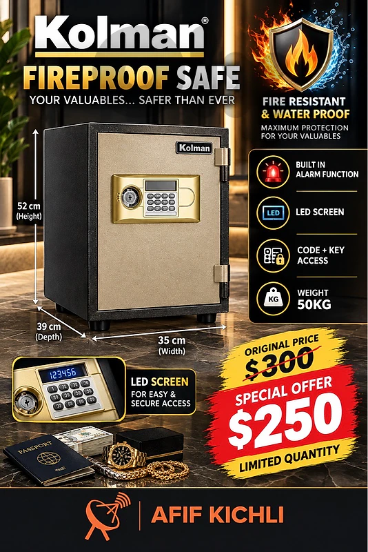 Kolman Fireproof Safe Box 50kg