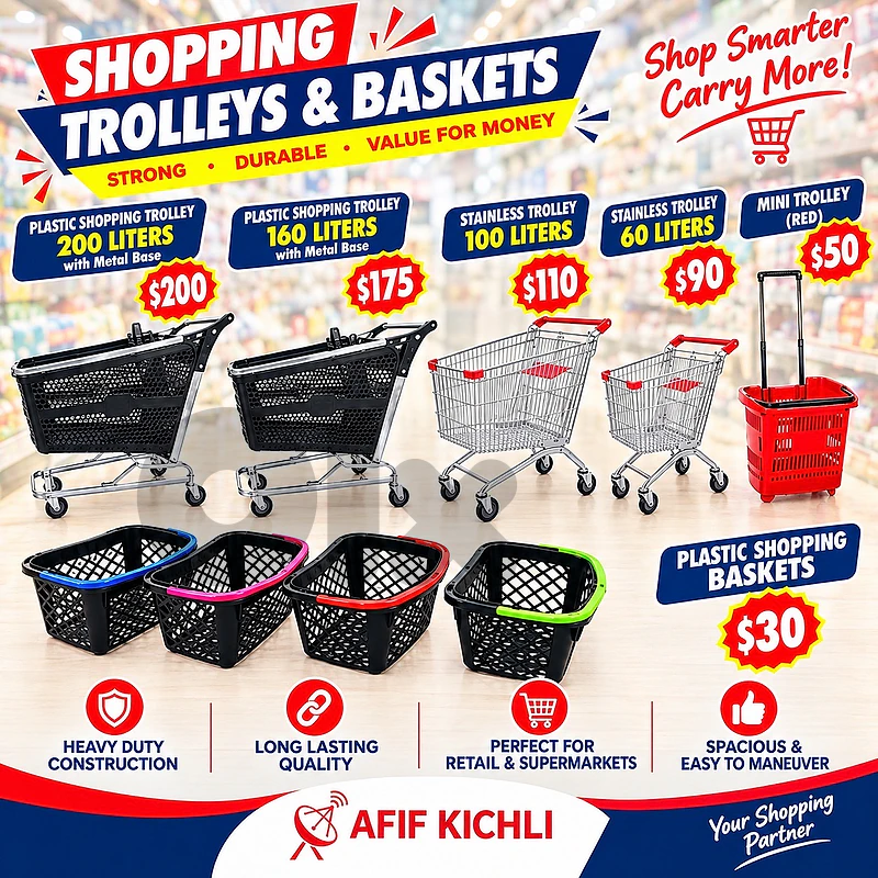 Trolleys-Baskets for Supermarket-Buildings