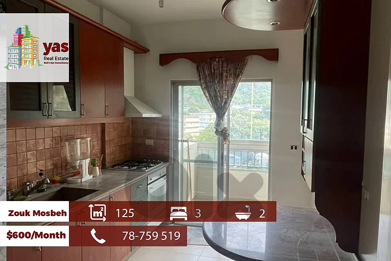 Zouk Mosbeh 125m2 | Rent | Well Maintained | Calm Area | EH/RH