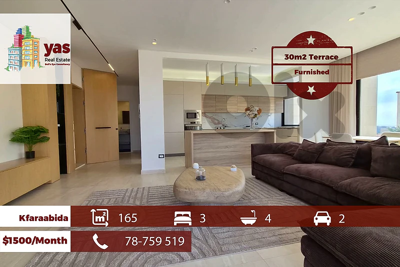 Kfaraabida 165m2 | 30m2 Terrace | Furnished | Rent | View | MCH