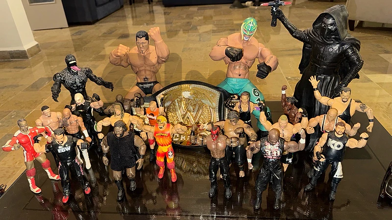 WWE action figures and star wars