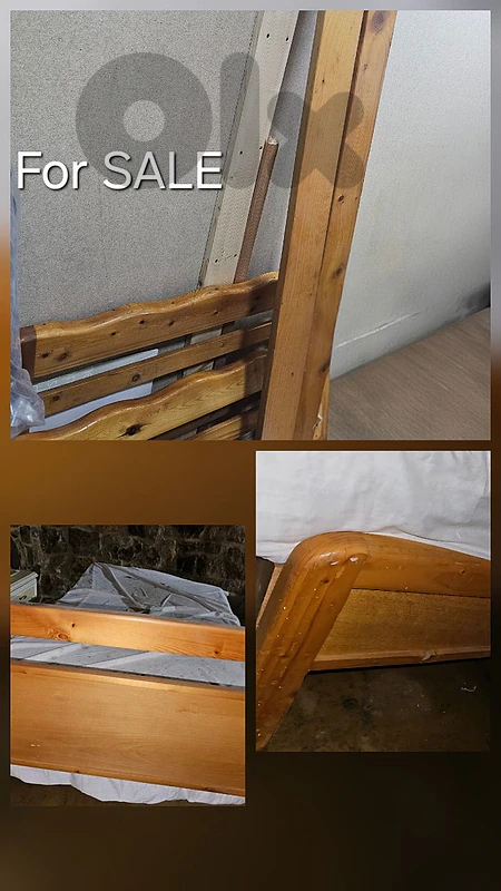 bed wood brown 90cm