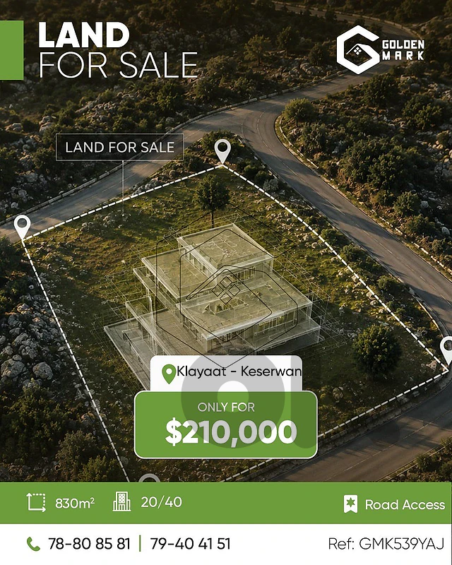 GMK539YAJ -  Land For Sale In Klayaat  - أرض للبيع في القليعات