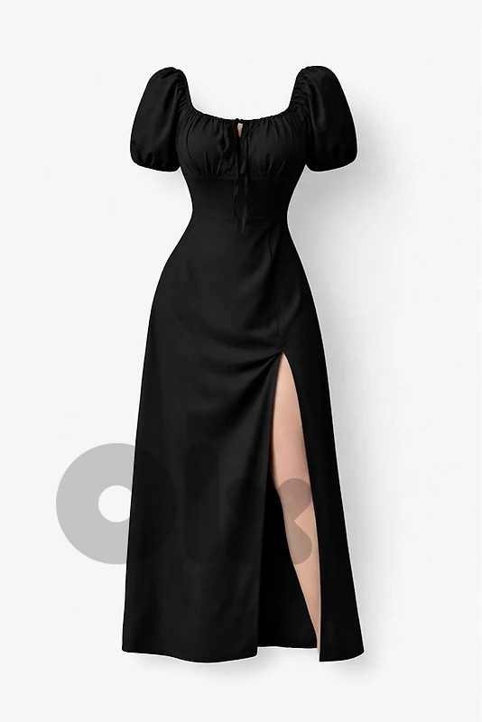 milkmaid slit dress