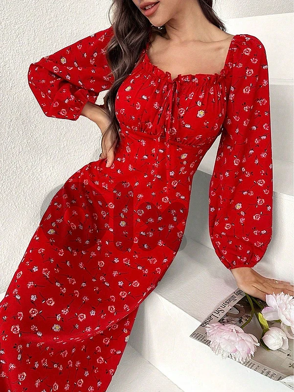 modest floral dress