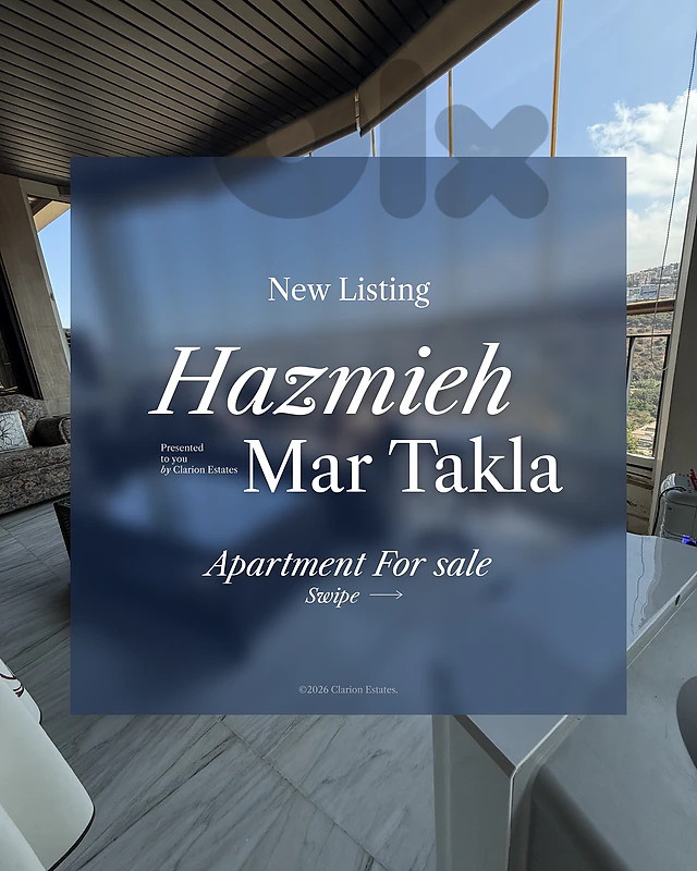 Apartment for sale Hazmieh-Mar Takla شقة للبيع في الحازمية – مار تقلا