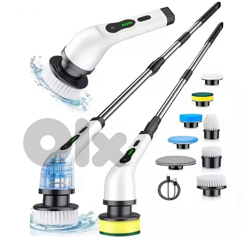 8 in 1  Cordless Electric Spin Cleaning Scrubber