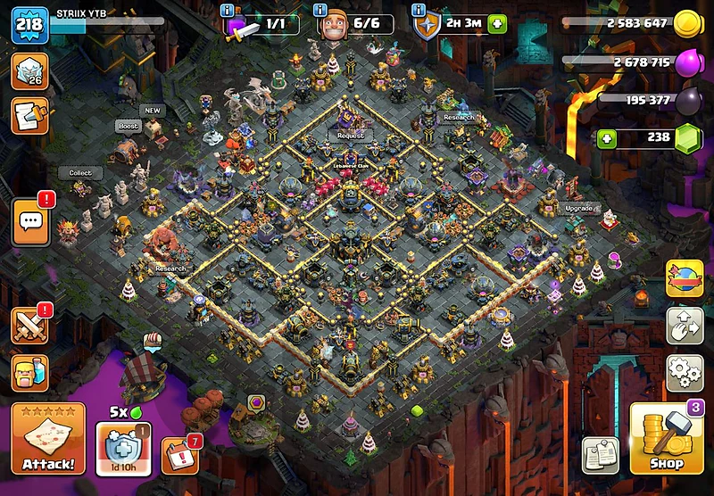 clash of clans th 17 max acc