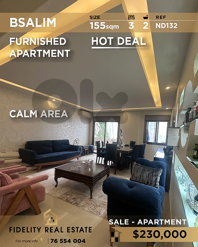 Apartment for sale in Bsalim ND132 شقة  للبيع في بصاليم