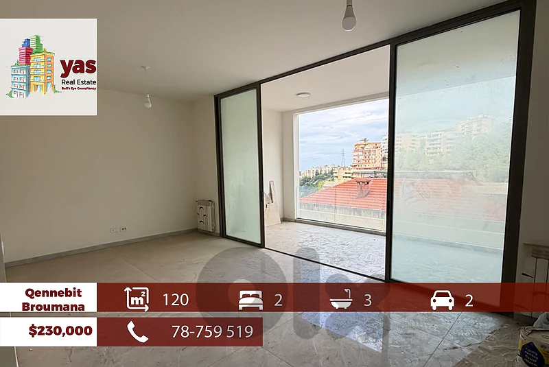 Qennebit Broumana 120m2 | new | Prime Location | Calm Street | TCH