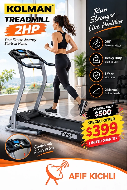 Kolman Treadmill-2HP