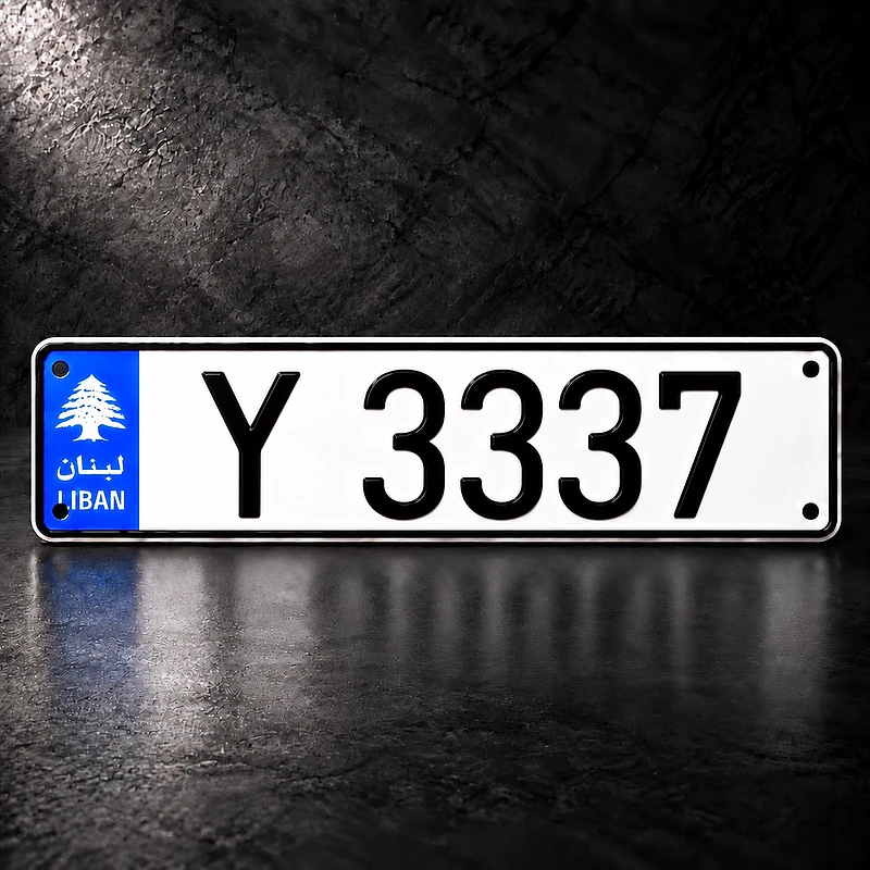 4 digits car number plate