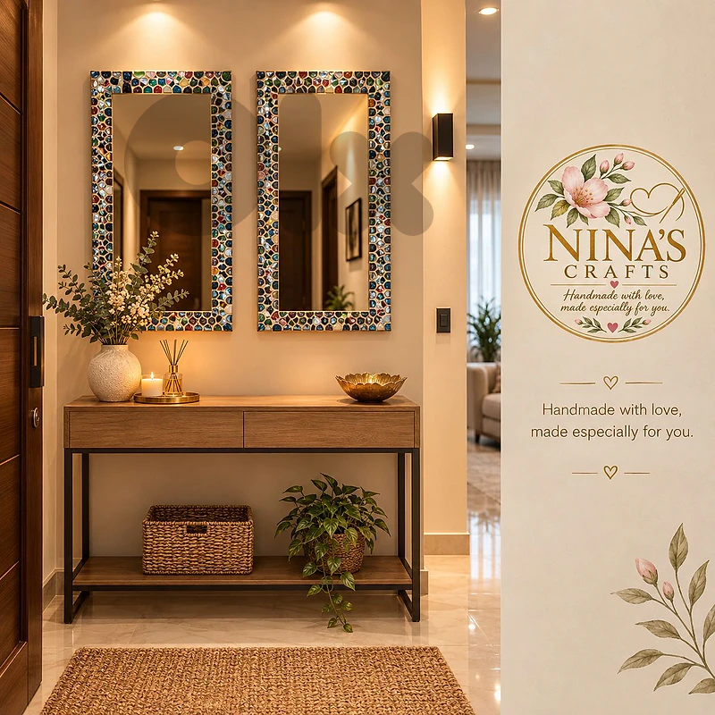 Handmade unique mosaic mirrors