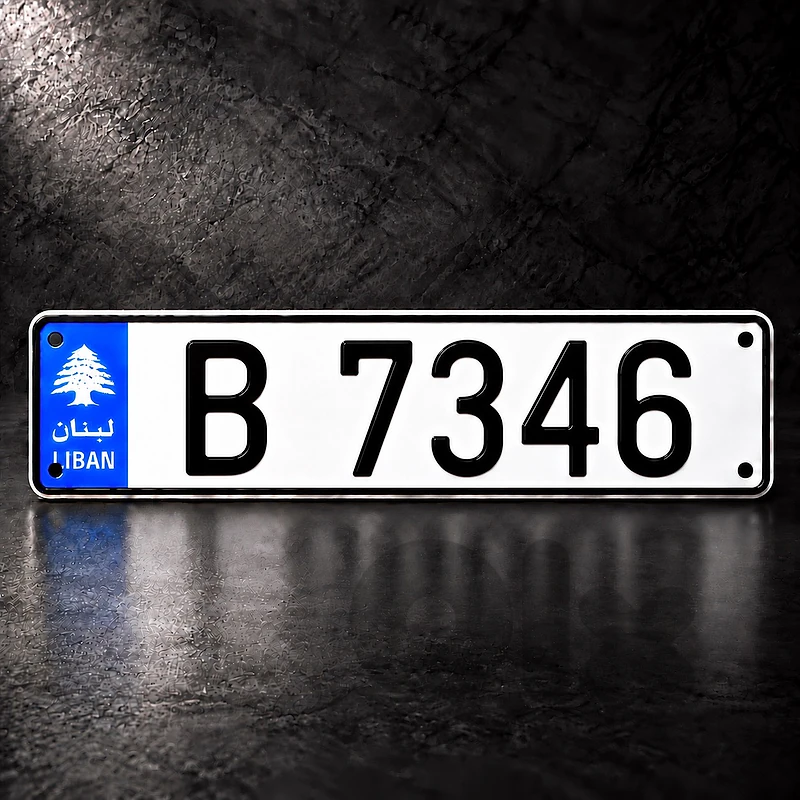 4 digits car plate number