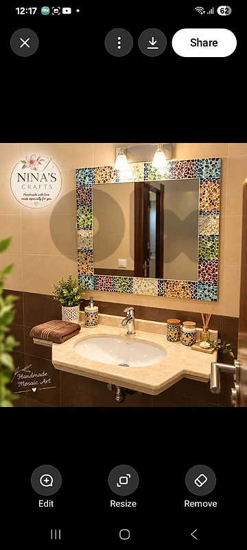 Handmade mosaic mirrors