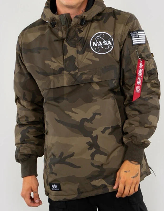 alpha industries x nasa pullover camo