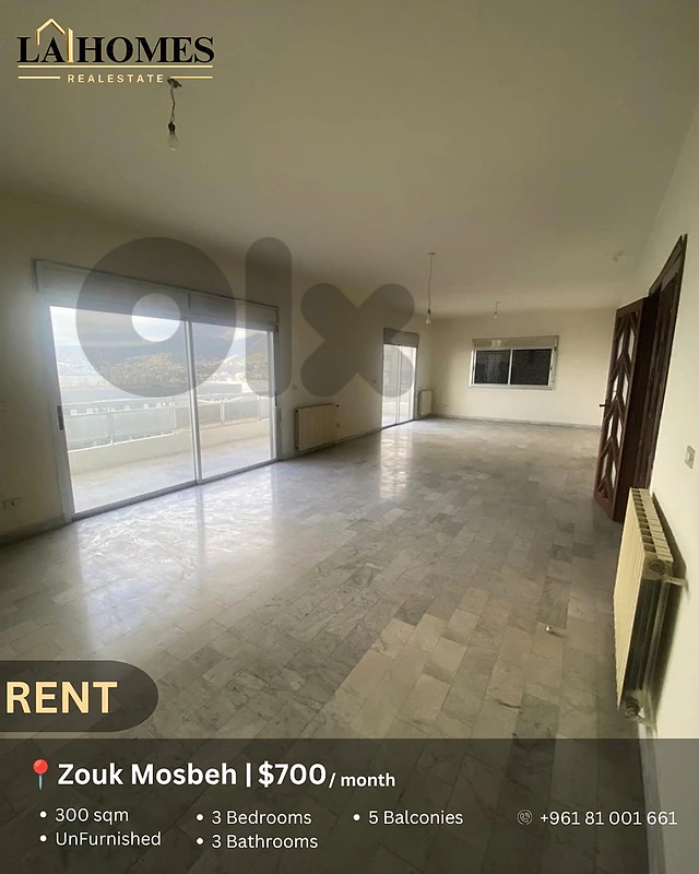 apartment for rent in zouk mosbeh شقة للايجار في زوق وصبح