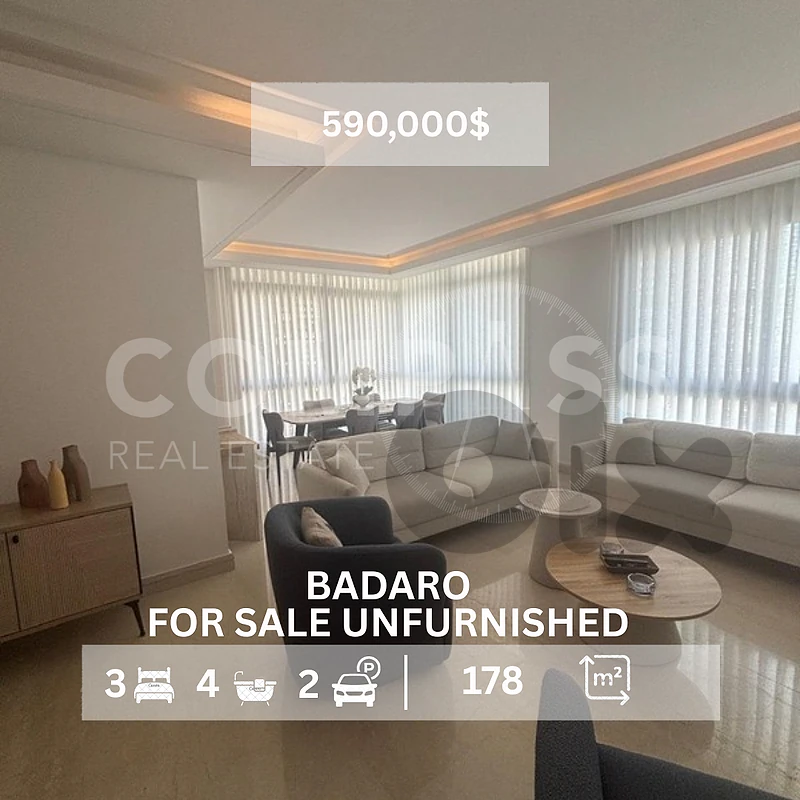 Badaro - Beirut  Prime location  178 SQM unfurnished