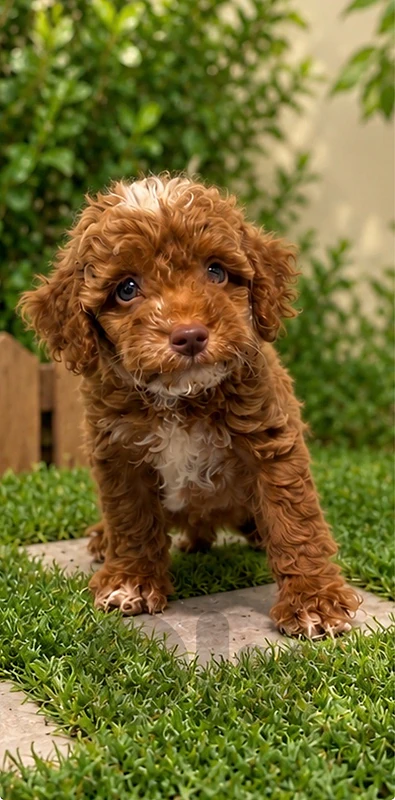 Bicolor imported mini GoldenDoodle Dog