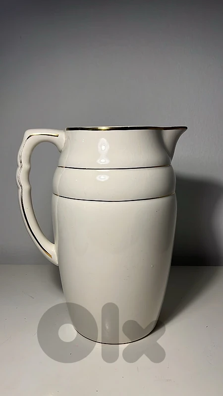 Vintage Ceramic Pitcher / Jug with Gold Trim