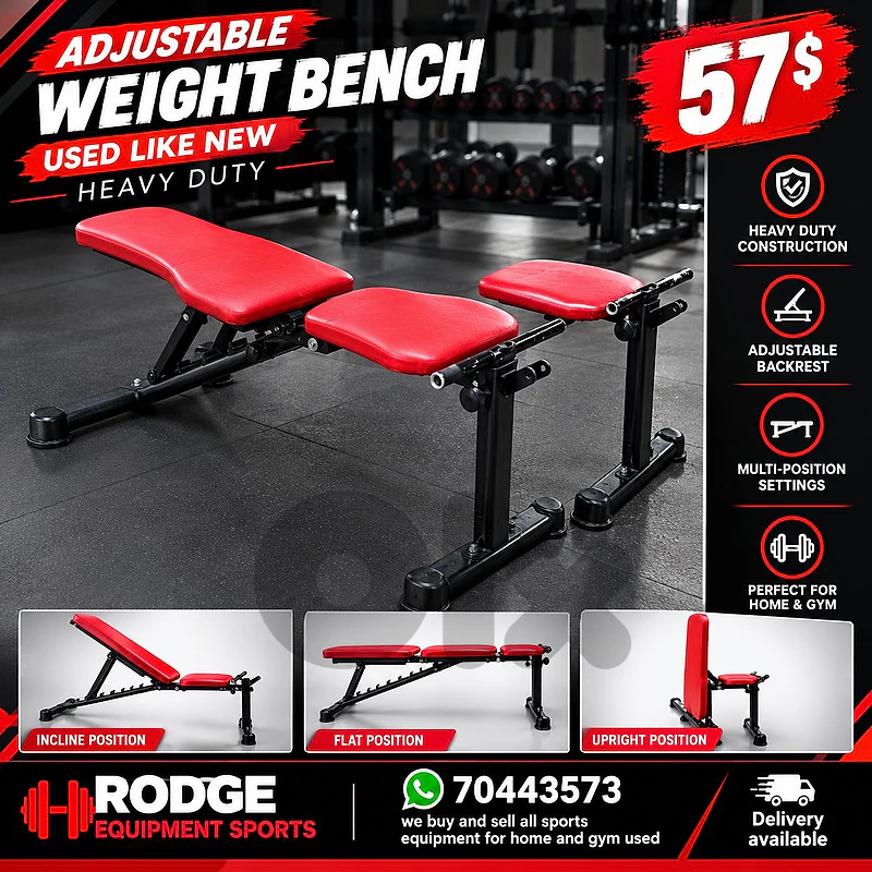 Bench adjustable used like new heavy duty
