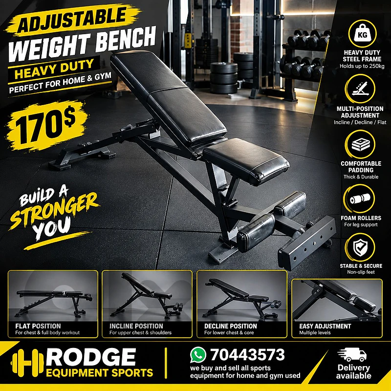 Bench like new for gym use heavy duty