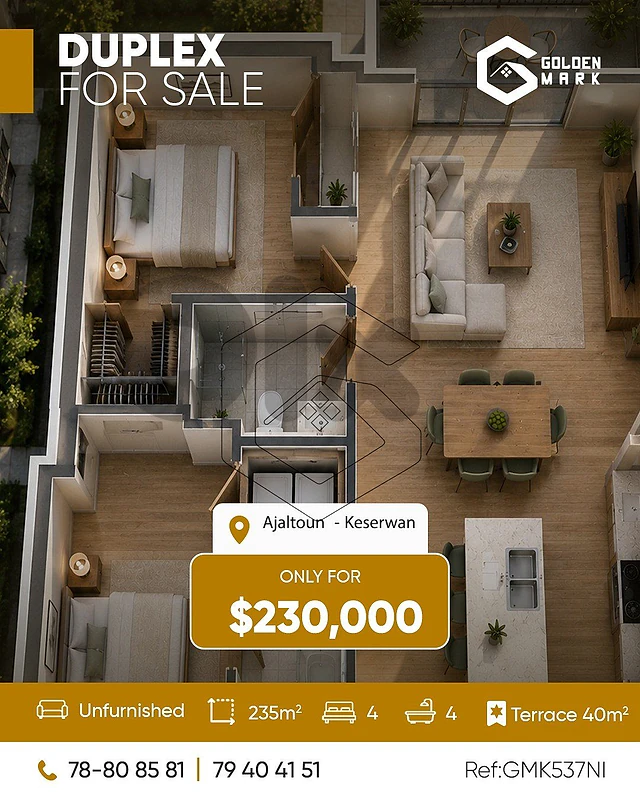 GMK537NI - Duplex For Sale In Ajaltoun  -  دوبلكس للبيع في عجلتون