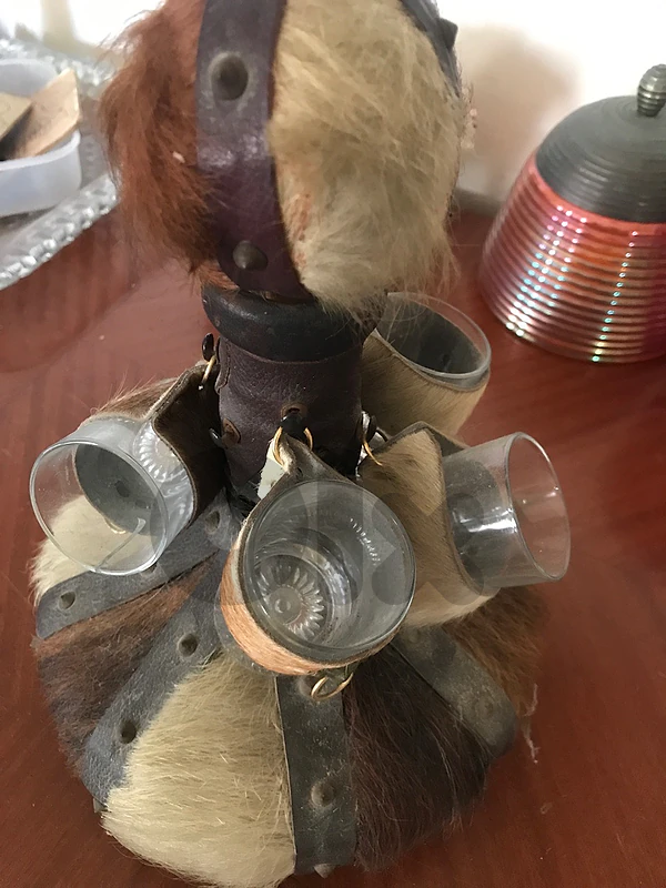 bottle goat skin