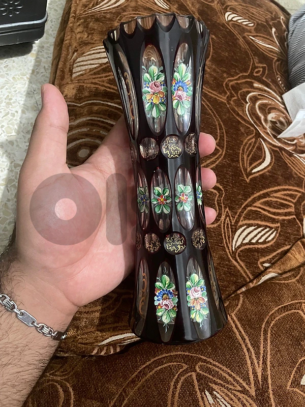فازة (مزهرية) كريستال بوهيمي أنتيك
