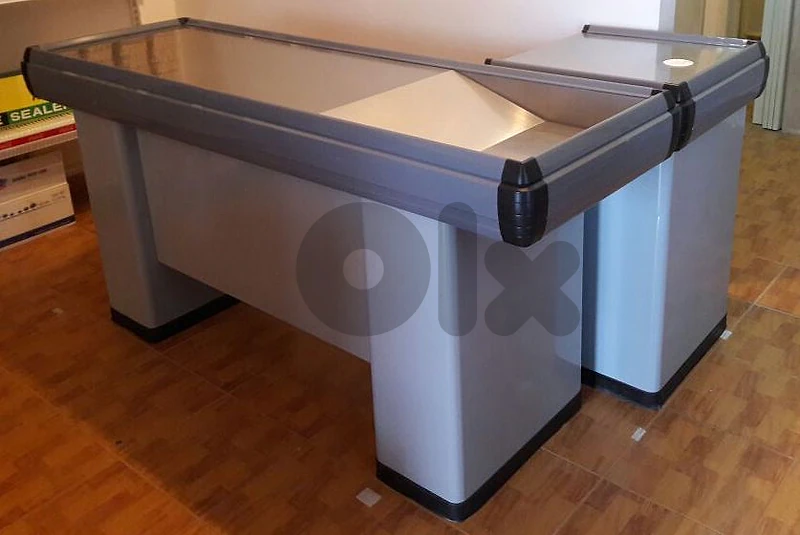 Stainless steel cashier counter - Supermarket - طاولة كاشير