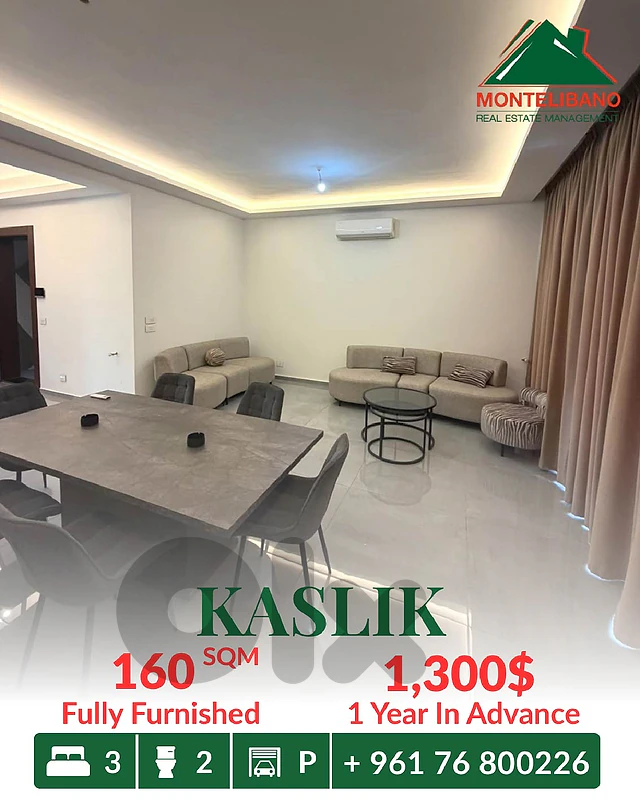 Prime Location 160 sqm Apartment For Rent in Kaslik كسليك