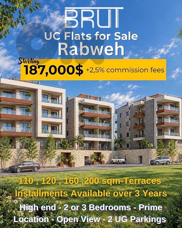UC apartments for sale in Rabweh Kornet chehwane -installment plan