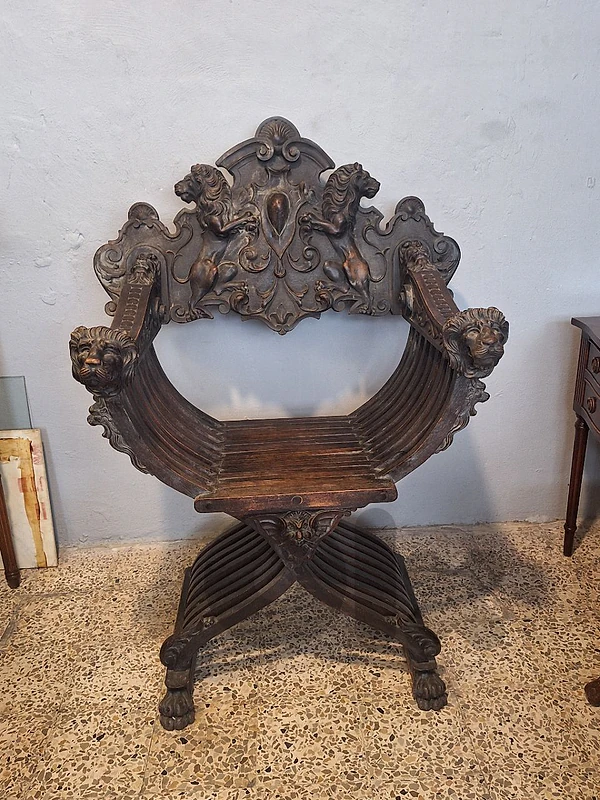 19th century throne chair convertible