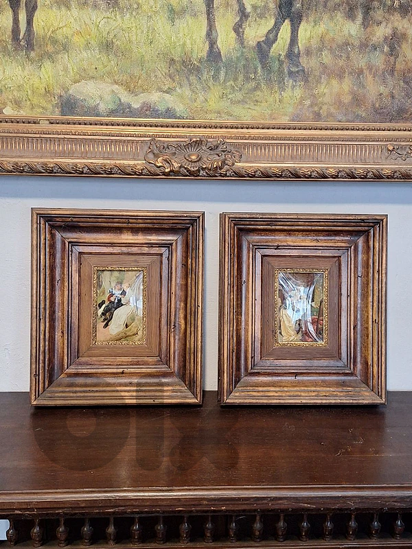 pair of signed paintings pair of signed paintings