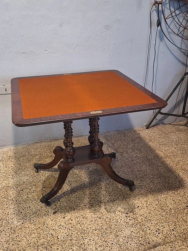 english antique card game tables