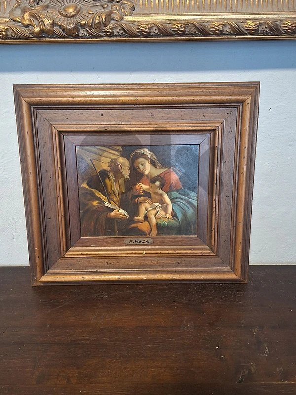 european antique sined painting