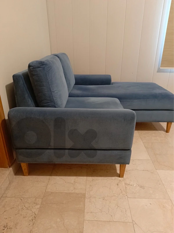 blue couch sofa