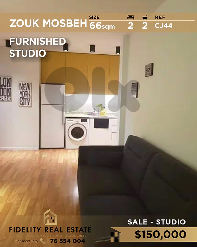 Studio for sale in Zouk Mosbeh CJ44 استوديو للبيع في زوق مصبح