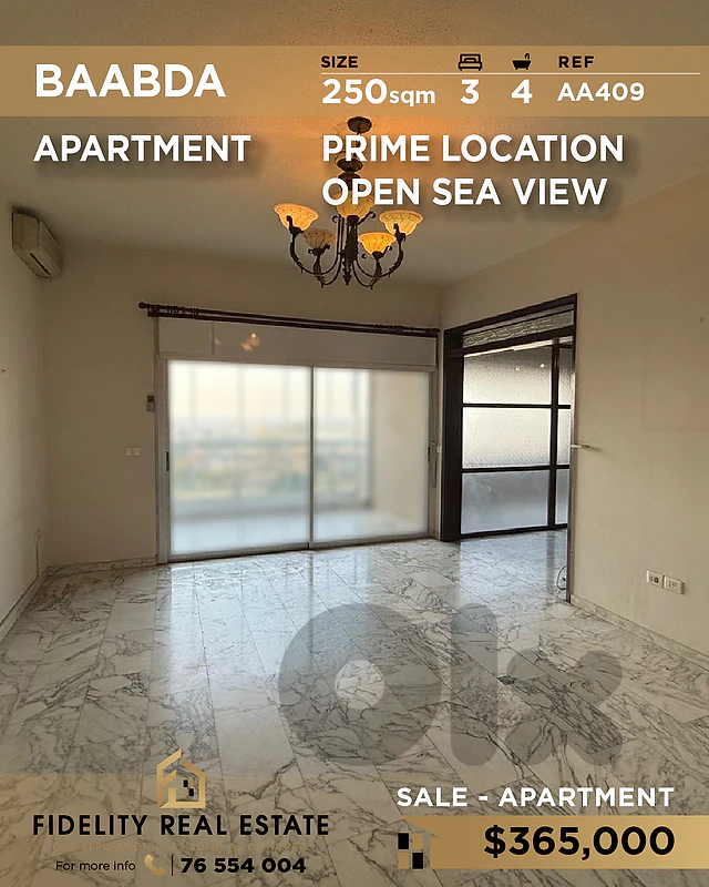 Apartment for sale in Baabda AA409 شقة للبيع في بعبدا