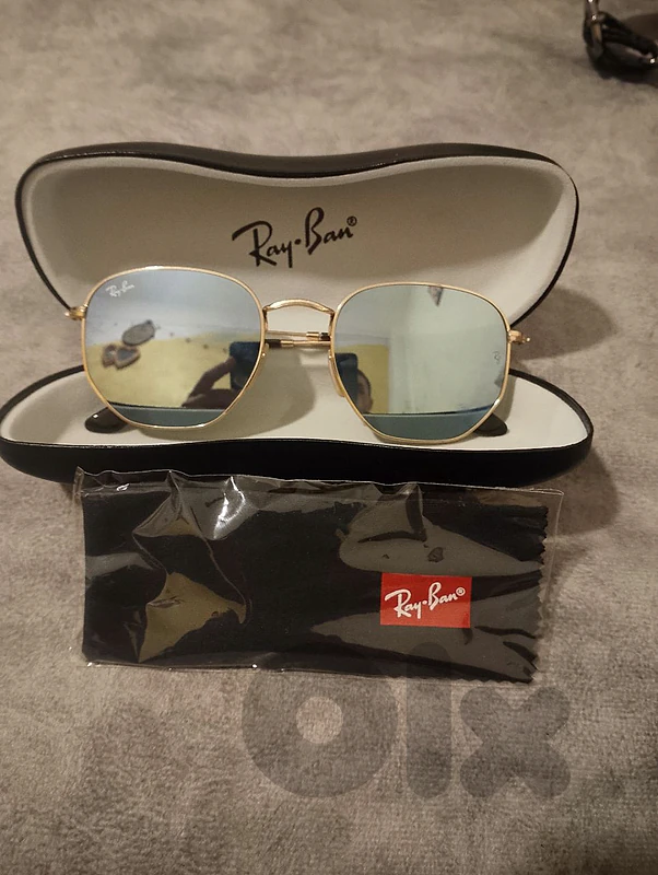 Ray-Ban RB3548N دهبي أصلي 100% - مع علبة - Hexagonal
