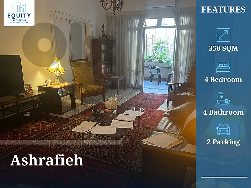 350 SQM Apartment For Sale In Ashrafieh #JZ35324 350 SQM Apartment For Sale In Ashrafieh #JZ35324
